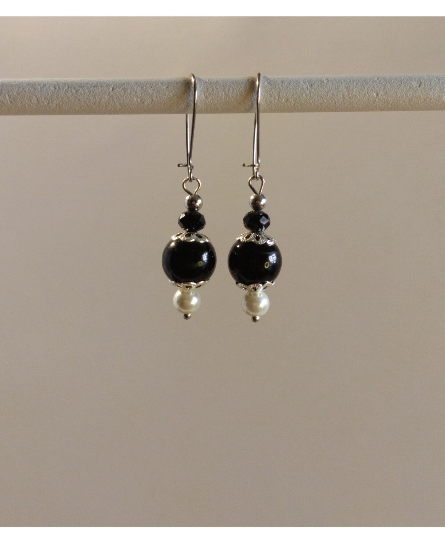 Σκουλαρίκια Μαύρα Πέρλες