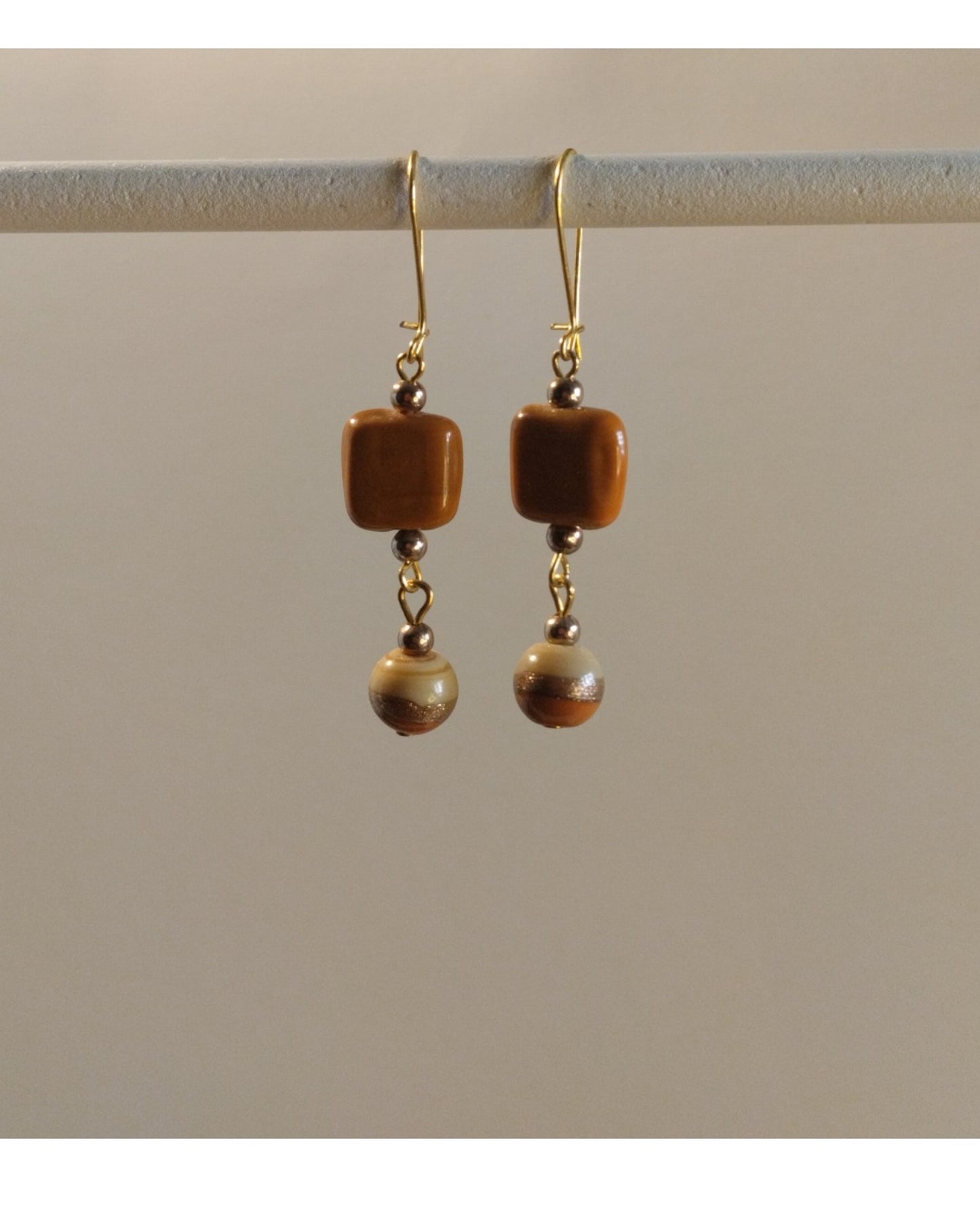 Σκουλαρίκια Καφέ Πέτρες