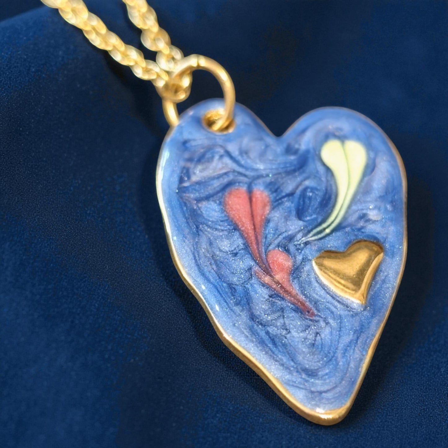 Κολιέ με Μπλε Καρδιά
