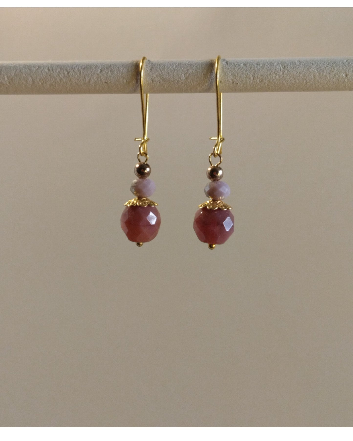 Σκουλαρίκια Βυσσινί Λιλά