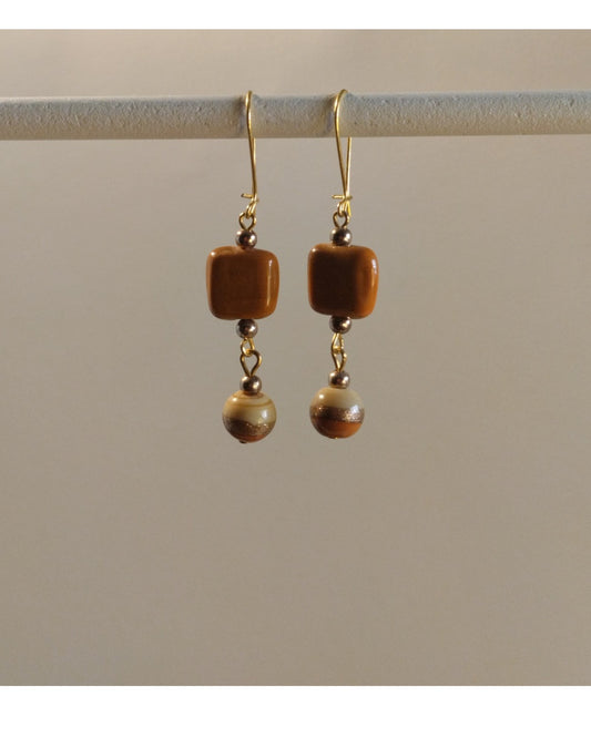 Σκουλαρίκια Καφέ Πέτρες