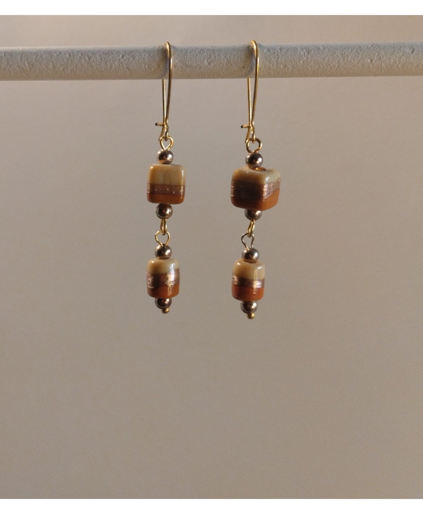 Σκουλαρίκια Μακριά Καφέ