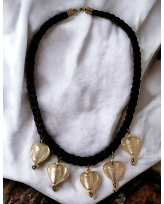 Κολιέ με Γυάλινες Καρδιές