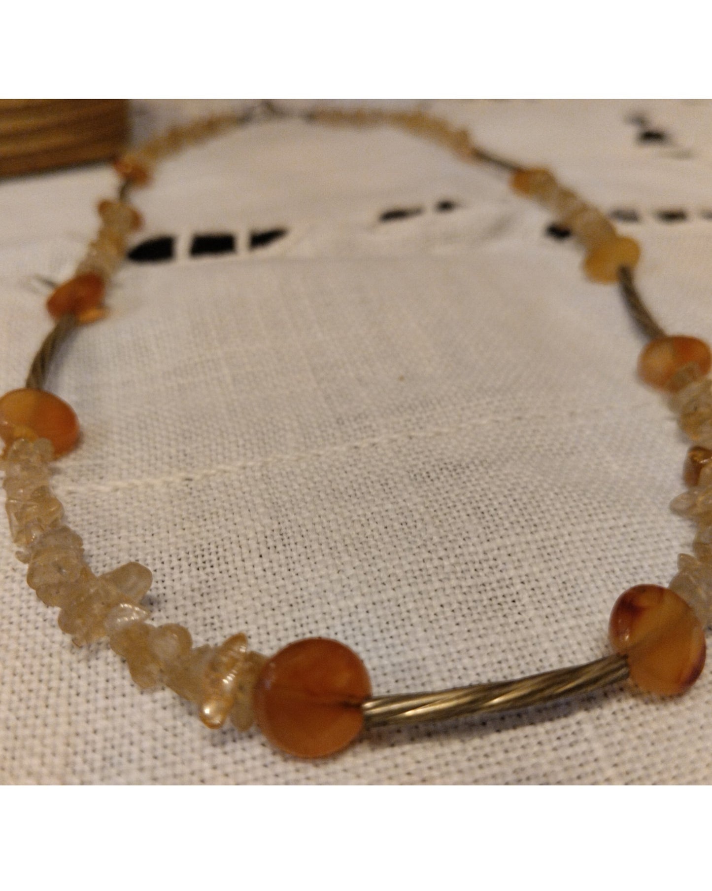 Κολιέ με Κίτρινες Πέτρες