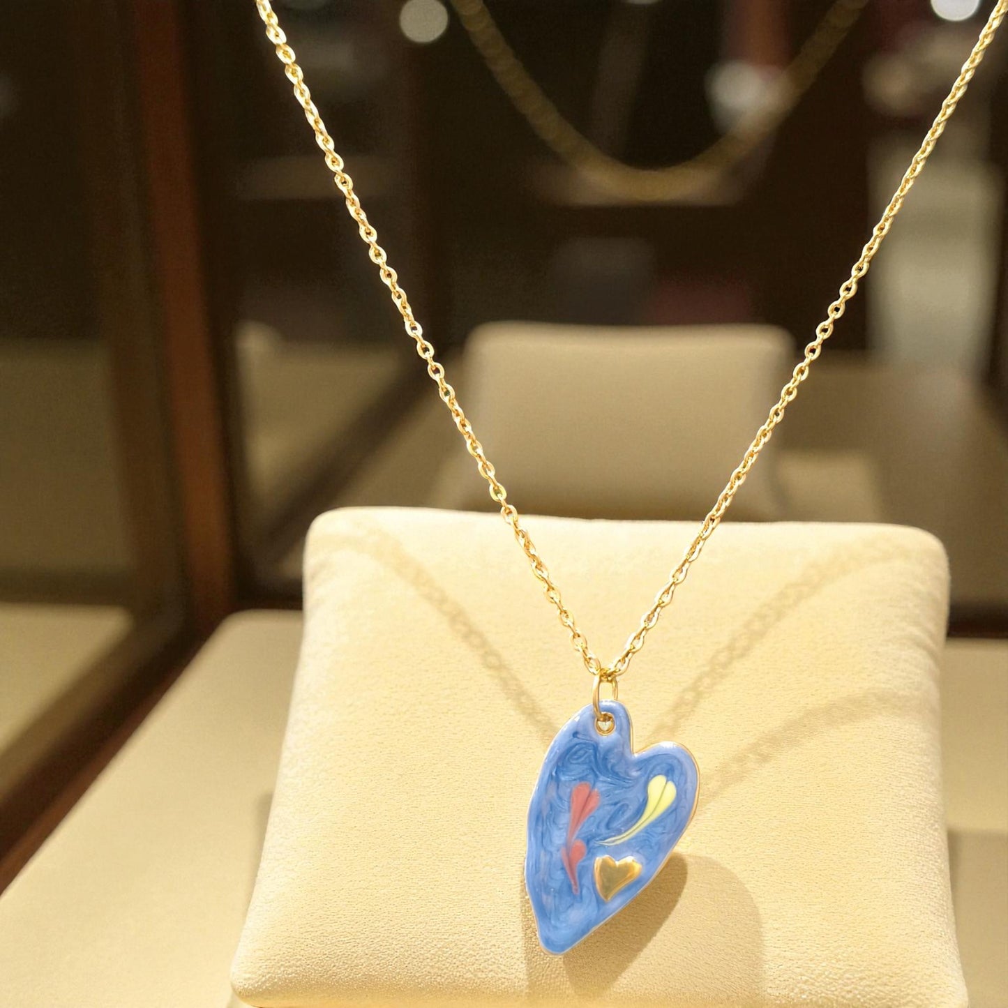 Κολιέ με Μπλε Καρδιά