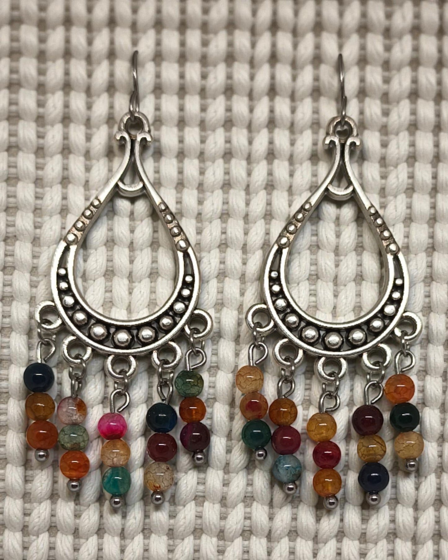 Σκουλαρίκια με Πολύχρωμες Πέτρες