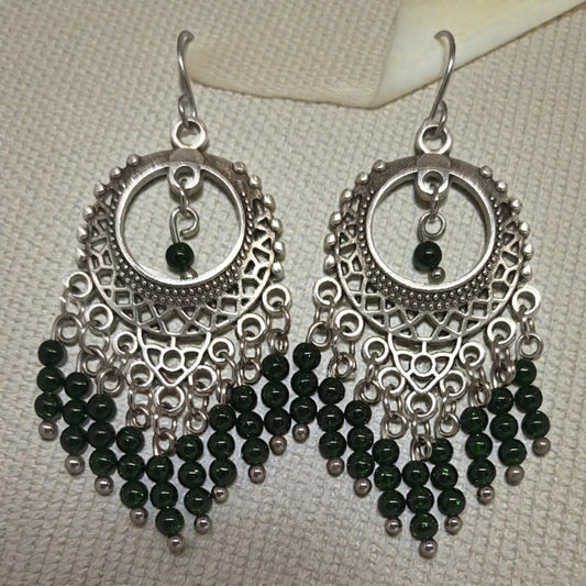 Σκουλαρίκια με Πράσινες Πέτρες